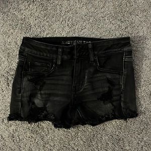 Black American Eagle Jean Shorts